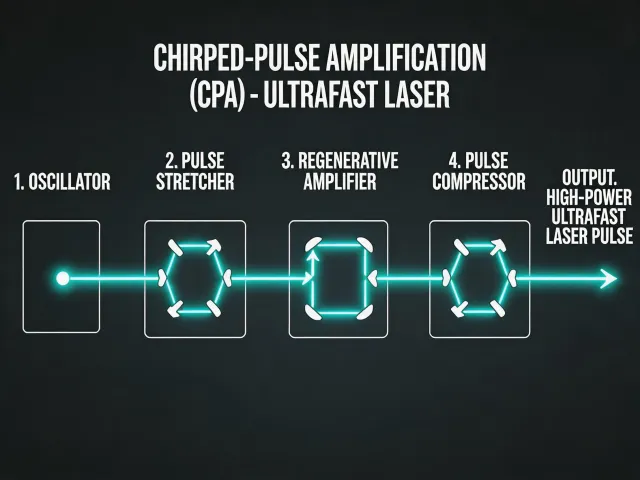 Monaco ultrafast chirped-pulse amplifier schematic
